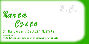 marta czito business card